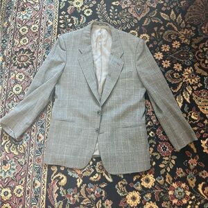 MANI by Giorgio Armani Gray Checkered Men's Blazer Suit Jacket sz 42